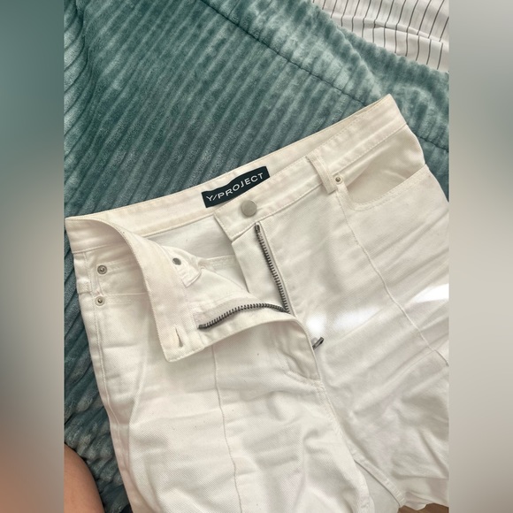 Y/Project High Rise Straight White Jeans - Picture 6 of 6